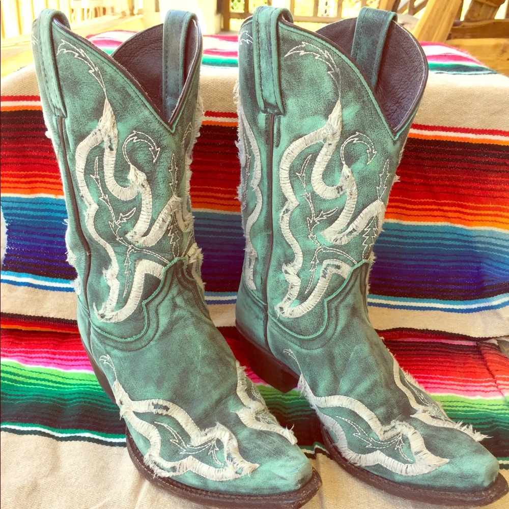 Turquoise/teal women’s western boot,Corral Boots